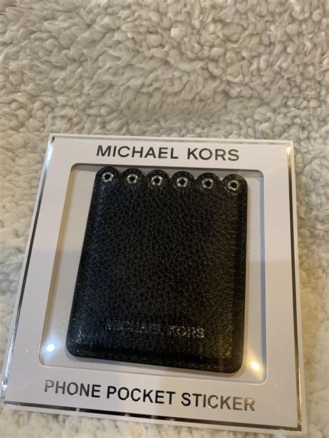 Michael Kors Phone Pocket Sticker with Adhesive Backing .